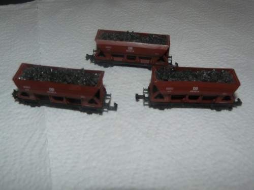 3 x 51 3163 Trix Selbstentladewagen in Spur N im guten Zustand | Condition: Gebraucht
