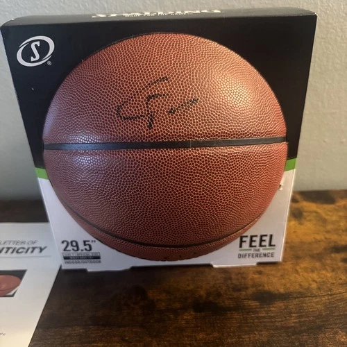 Cooper Flagg Mavericks Signed Spalding I/O  Basketball Beckett Coa Duke