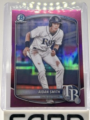 2025 Bowman Chrome AIDAN SMITH 1st Fuchsia Refractor # 97/199 BCP-81 Rays 