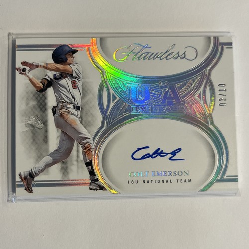 2025 Flawless Colt Emerson USA Baseball on card Auto /10 Mariners RC 📈💎 FILTH