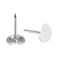 50 StüCk HerzföRmige Pinnwand-Nadeln, Dekorative ReißZwecken FüR Korktafel, Weiß