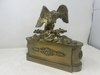 Antique French Empire Bronze Eagle Clock Top