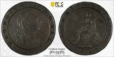 1797 SOHO GREAT BRITAIN 2 PENCE CARTWHEEL GEORGE III NGC VF DETAILS