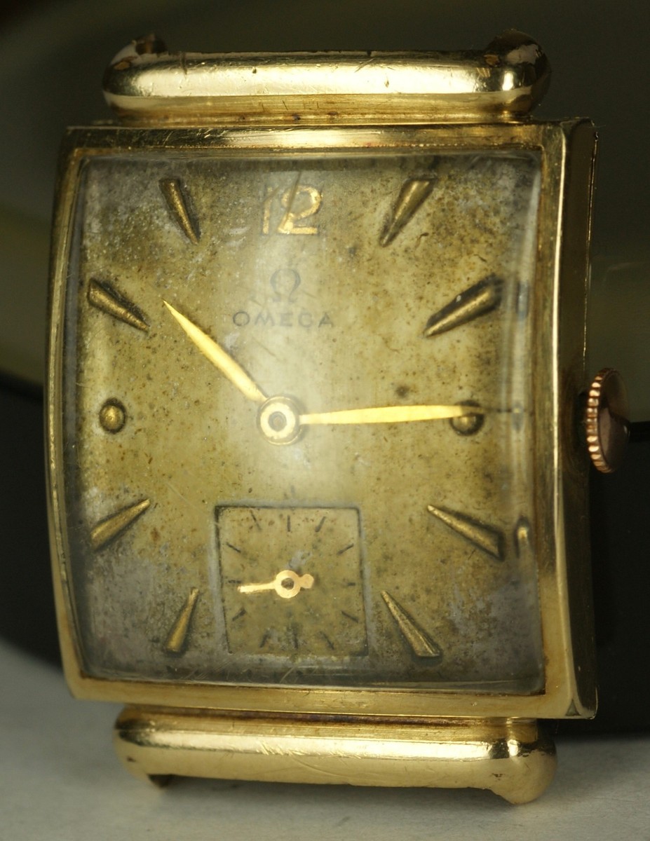 OMEGA 14K Gold Filled Square N6219 Cal. R17.8 Tank Style Watch