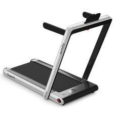 2.25HP 2 in 1 Dual Display Folding Treadmill Jogging Machine APP Control Speaker