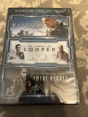 Elysium / Looper / Total Recall (DVD) New Sealed Matt Damon Bruce Willis 3 Pack