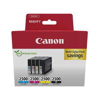 Canon Original PGI-2500 Druckerpatronen 4Er Multipack Bk/C/M/Y Tinte Maxify