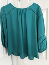 LOFT - Emerald Green Blouse Size Medium