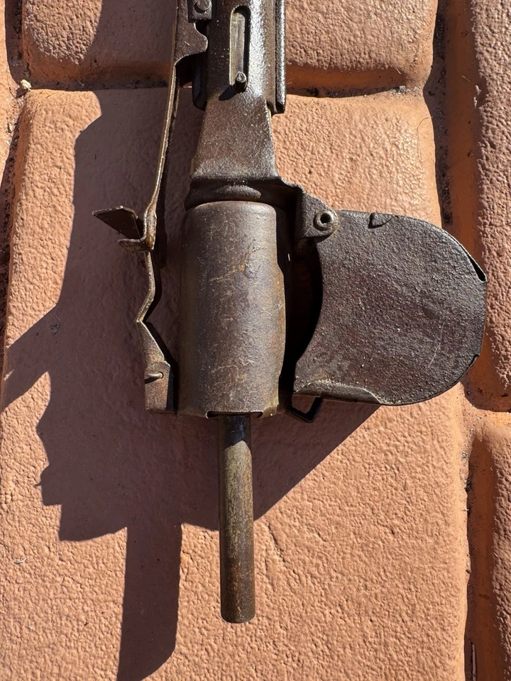 Antiguo bastón de hierro y madera pistola de casquillo bastón de carnaval multi disparo Foto 2 de 4