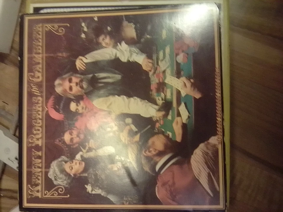 Lot Of 2 Vintage Kenny Rogers Records Greatest Hits And Gambler Also New Poster - Image 3 of 4