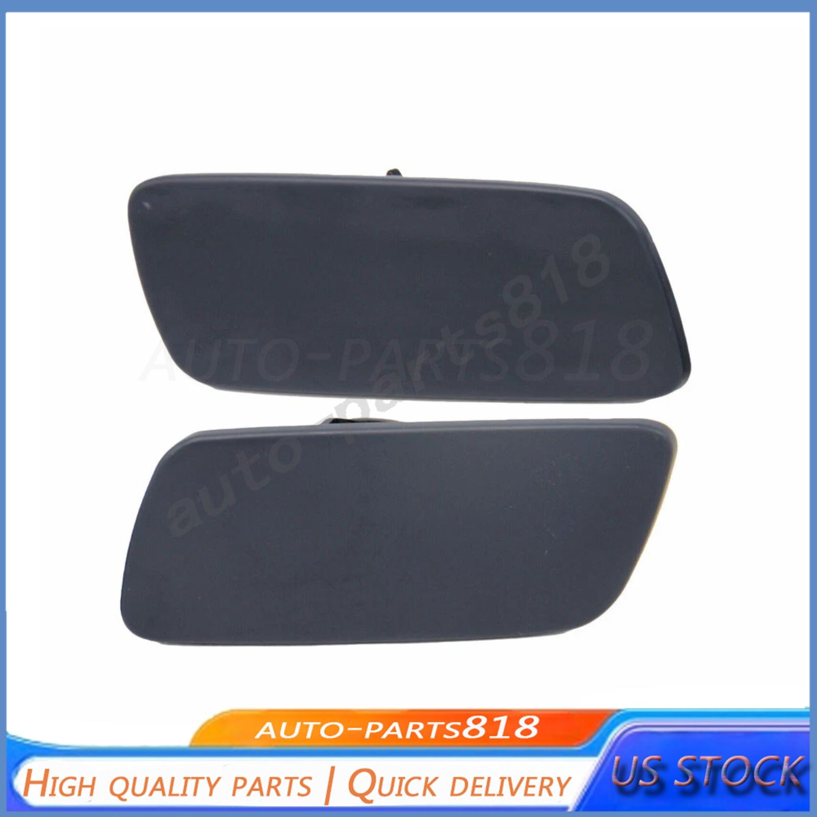 2Pcs Headlight Washer Jet Cover For 10-18 Rolls-Royce Ghost Front Driver Pass