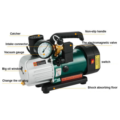Rotary Vane Vacuum Pump Air Conditioner Refrigerator Repair Air Pump Low Noise