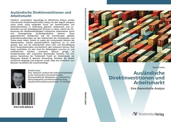 AusläNdische Direktinvestitionen Und Arbeitsmarkt | Buch | 9783639409246-image