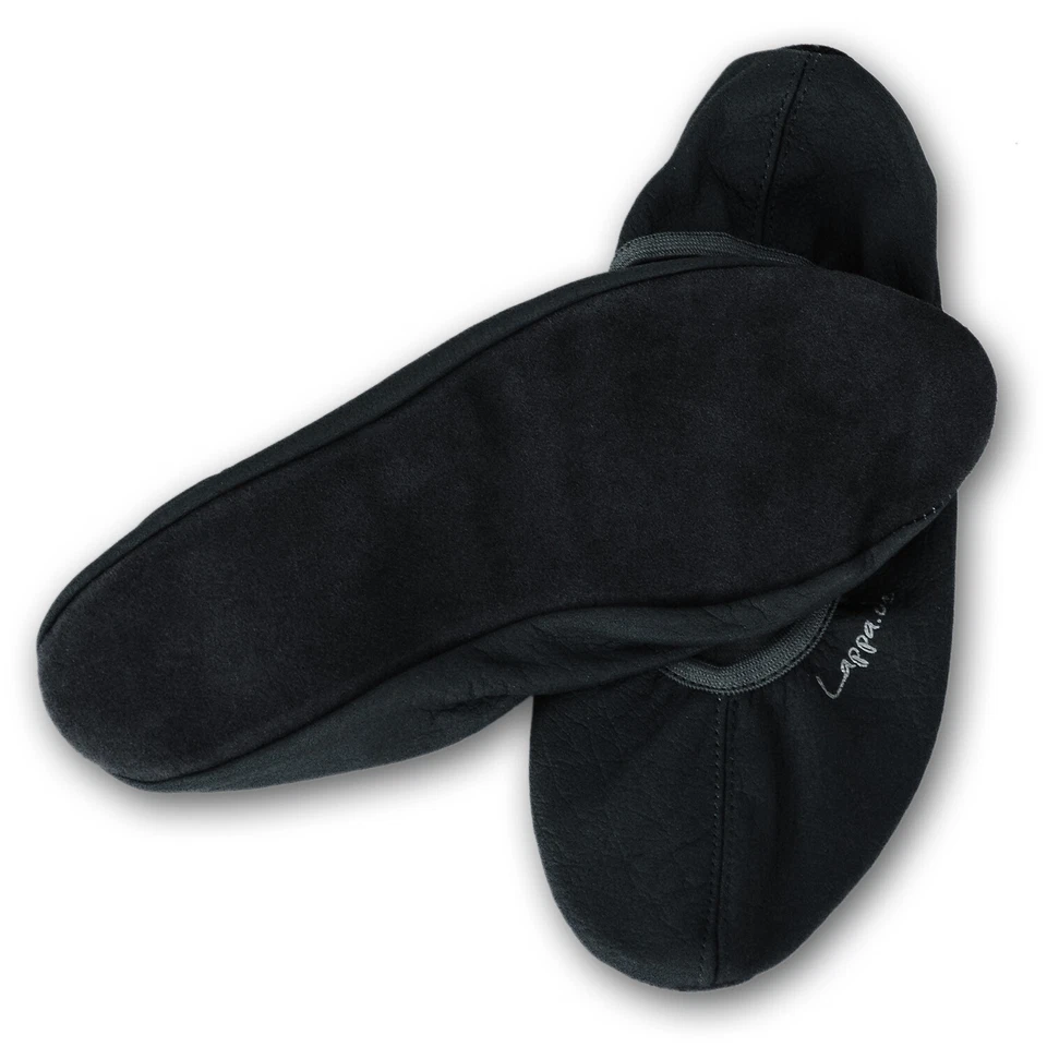 Schläppchen Gymnastikschuhe Ballerina mit Ledersohle schwarz Neu Gr. 25 - 46 - Bild 2 von 3