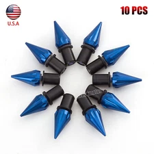 2 PCS Motorcycle Blue Windscreen Windshield Spike Bolt Screws Kit M5 Nut Cruiser