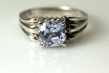 925 Sterling Silver Size 9 Square Cut Cubic Zirconia Ring 5.5 Grams RIN6580 
