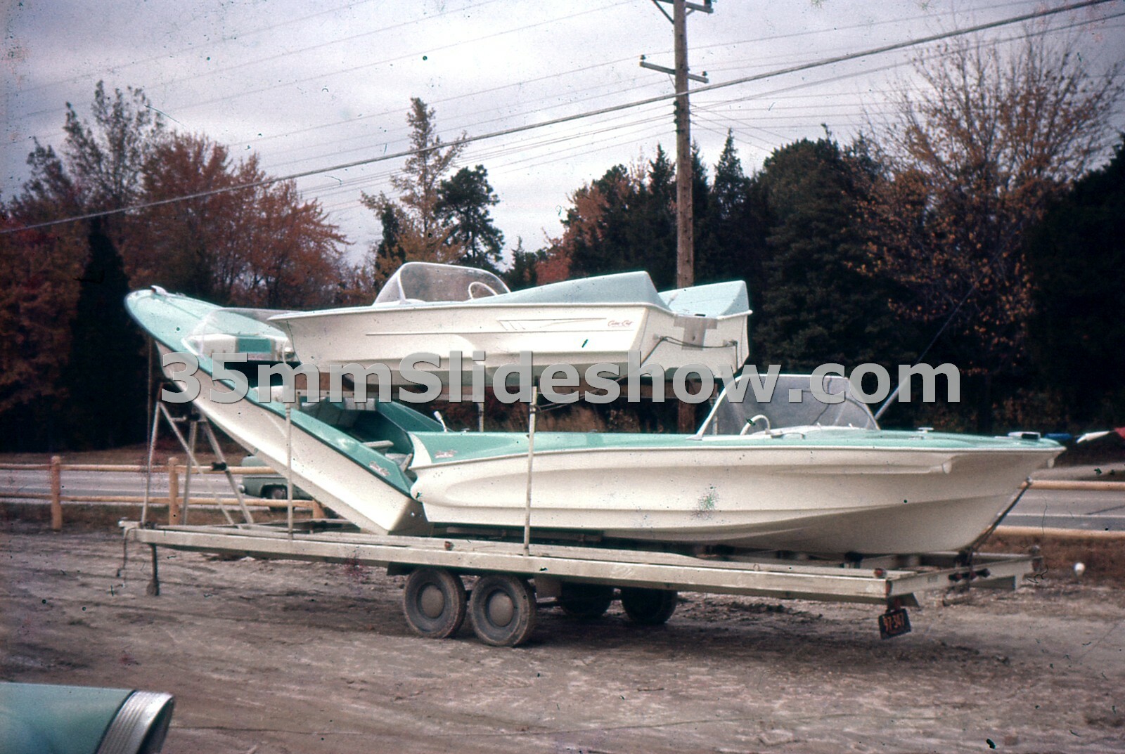 T035_075 35mm Slide 1961 NJ Bass River Marina Trailer full of Boats eBay