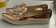 ASOS WOMEN'S RHINESTONE FLAT DESIGN SHOES SIZE 6 797636