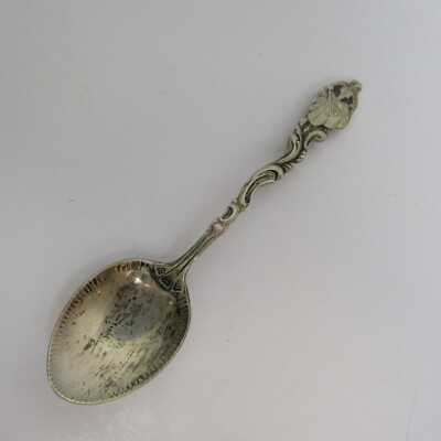 Sterling Silver Spoon Antique Ornate Dancing Women Handle Rare