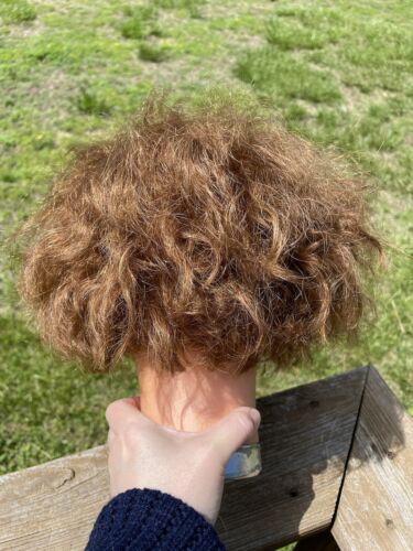 Suzie-Kin K-600 Cosmetology Mannequin Head Great Brown Hair Human Vintage - Picture 13 of 20