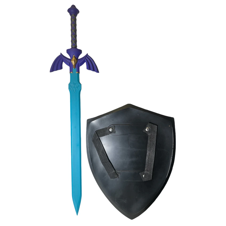 Legend of Zelda Link Hylian Master Skyward Espada + Escudo Espuma PU Utilería Disfraz Juguete Foto 4 de 4