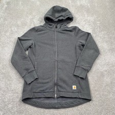 Carhartt Women's Zip Up Hooded Sweatshirt Size S 4-6 Gray