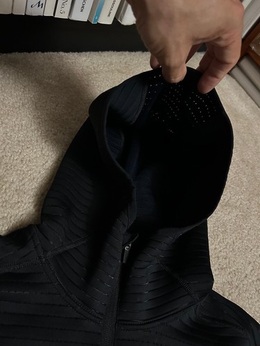 Nike Pro CQ8343-010 Short Sleeve 1/4-Zip Hoodie Black SMALL, hooded hoodie - Picture 12 of 15