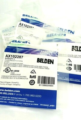 5 BELDEN AX102287 10GX KEYCONNECT MOD T568A/B AUGM CAT6 GREEN TIA606