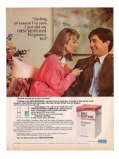vintage 1970s magazine ad FIRST RESPONSE pregnancy test family planning