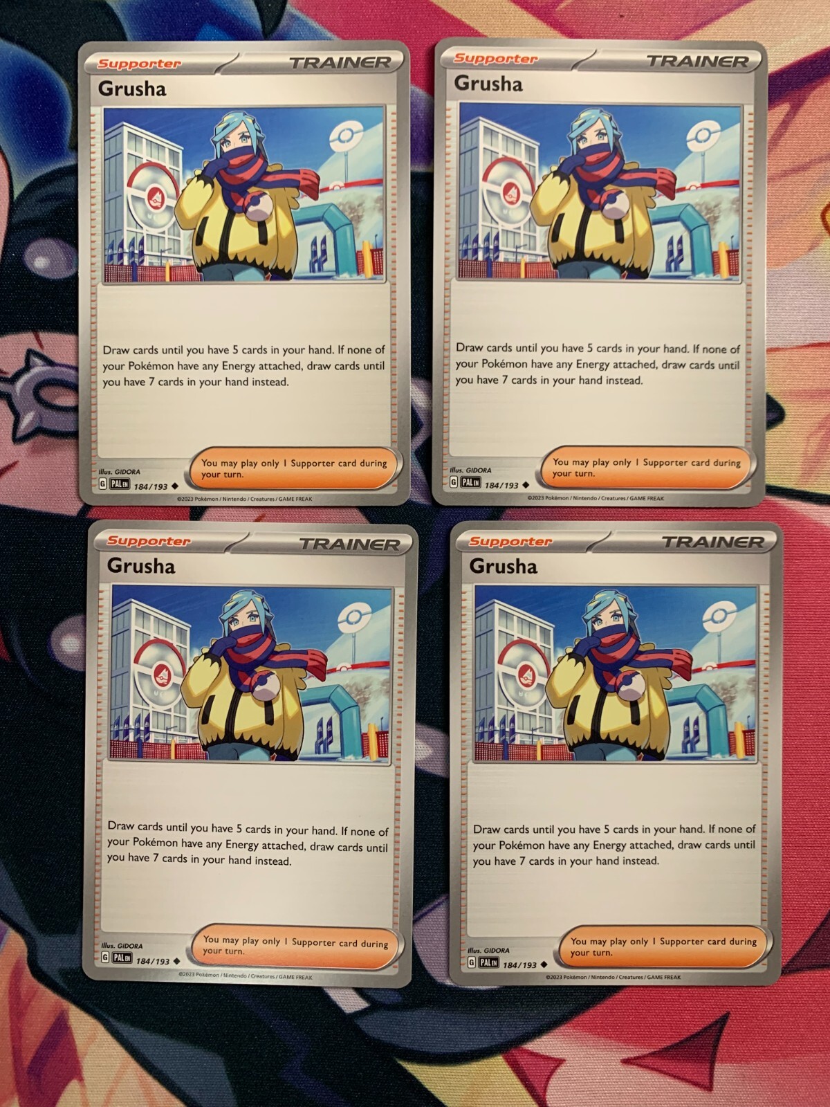 Pokemon TCG x4 Grusha 184/193 Regular Uncommon Scarlet & Violet Base Set