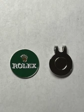(1) Rare ROLEX 1" Flat Coin Style Golf Marker With BONUS Hat Clip - A Beauty! 