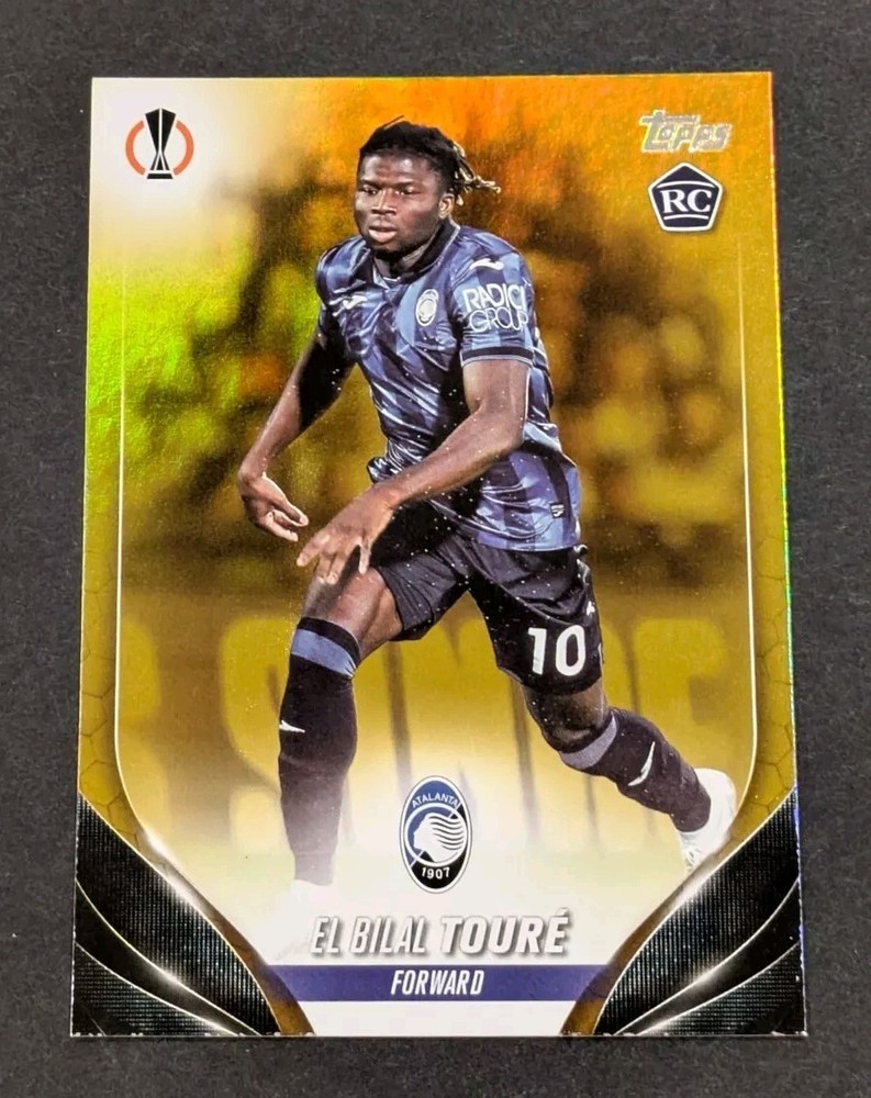 2024 Topps El Bilal Toure ROOKIE GOLD Rainbow FOIL /50 UEFA Europa League #56 RC