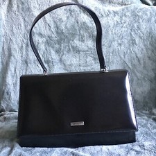 Dolce & Gabbana Authentic D&G Black Patent Leather Shoulder Bag Handbag