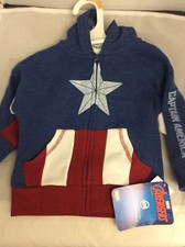 Marvel Avengers Toddler Boys' Captain America Cosplay Sweatshirt