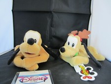 Disney PLUTO & PLUTO as Reindeer  ~  9" stuffed beanbag toy beanies 