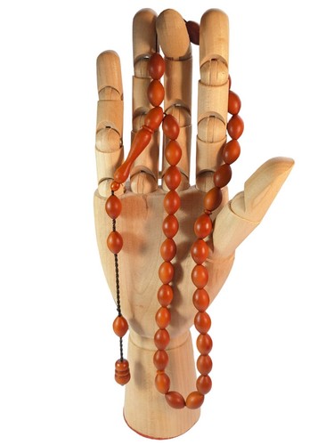 Darkening German Fiber Prayer Beads Oval, Alman Tesbih Misbaha 12.5x8.5mm 185 - Picture 18 of 18