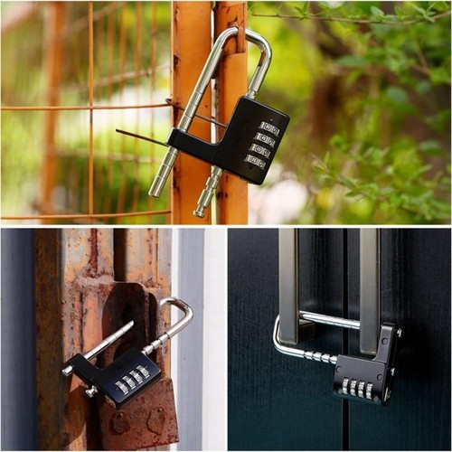 Padlock Security Lengthened U-shaped Adjustable Password Head School - Picture 10 of 14