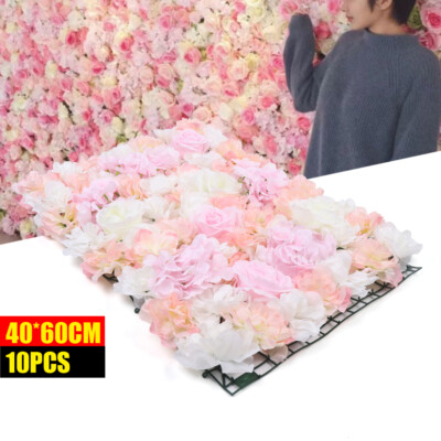 10 K??nstliche Blumenwand Rosenwand DIY Hochzeit Stra?e Hintergrund Floral Dekor
