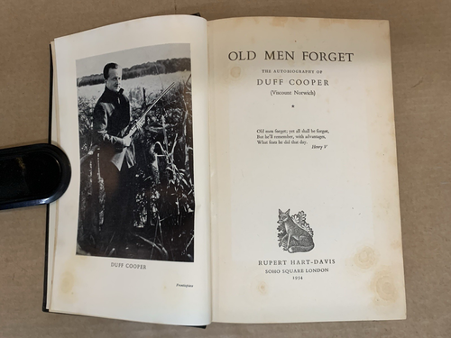 Old Men Forget - Duff Cooper - Vintage Hardback - 1954 - 第 5/23 張圖片
