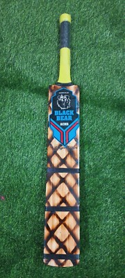 ACMS BLACK BEAR BLUE KASHMIR WILLOW 35''BURN SKOOP DOUBLE BLADE CRICKET BAT