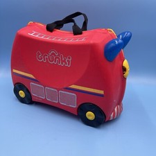 Trunki Freddie Fire Engine Childs Red Tow Along Suitcase Ride On