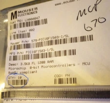Lot of 10: Microchip PIC16F1503-I/SL      FREE Shipping