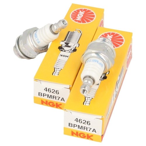 NGK BPMR7A x 2 SPARK PLUG LAWNMOWER CHAINSAW TRACTOR GENERATOR with