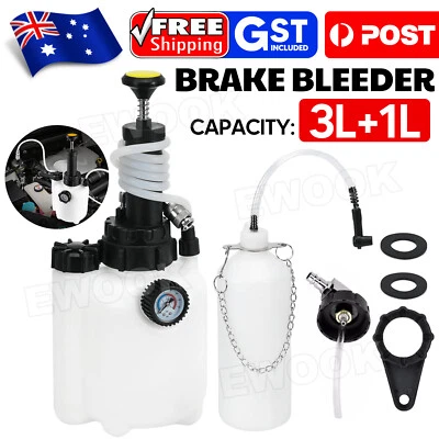3L+ 1L Manual Brake Bleeder Fluid Changes Pump Clutch Bleeding System Tool Kit - image 1 of 4
