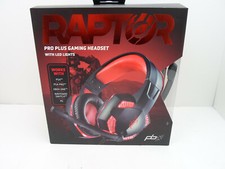 RAPTOR PBGH6RD Pro Plus Gaming Headset with LED Lights O15610-1 R BOX6