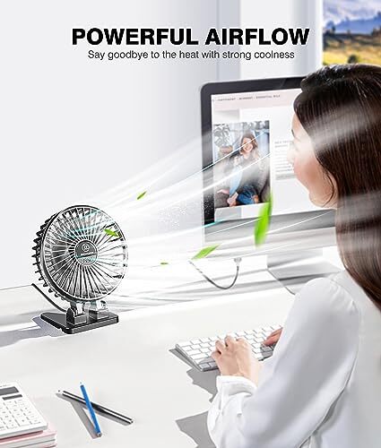 USB Desk Fan, Mini Fan Portable, 3 Speeds Desktop Table Cooling