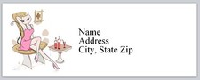 Personalized Address Labels Cat Girl bx 325