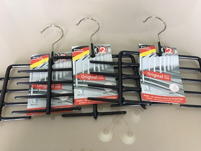 MAWA - KR Tie Rack, Black, 3 Pieces