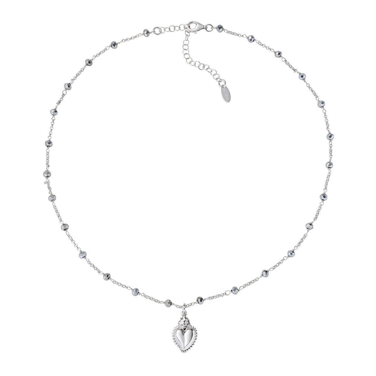 AMEN Womens Necklace CLSCGBG 925% Silver Heart