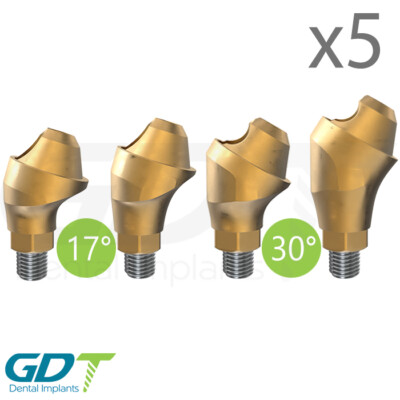 5 Angled Multi Unit One Piece 17°/30° Conical RP Active Hex Dental Fixture